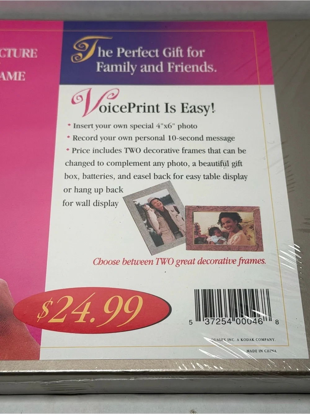 NEW Vintage Voice Print Talking Picture Photo Frame